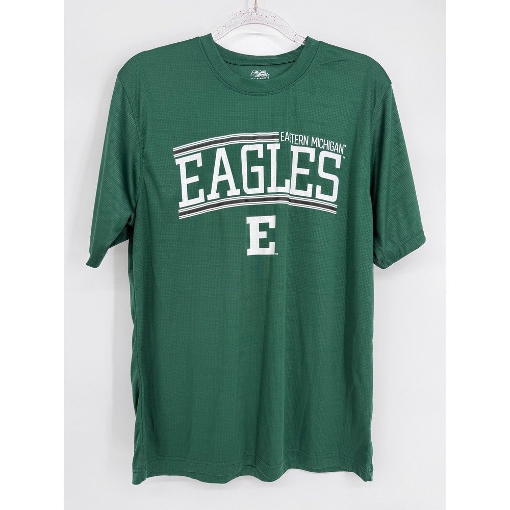 Pel Athletic Eastern Michigan Eagles Mens Green Performance Graphic Tee Sz M